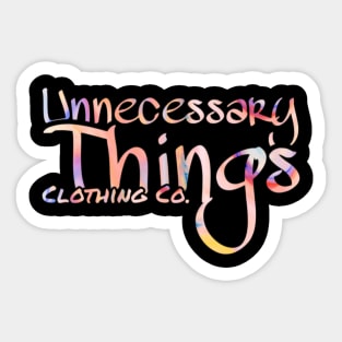 Unnecessary Things - Graffiti Style Sticker